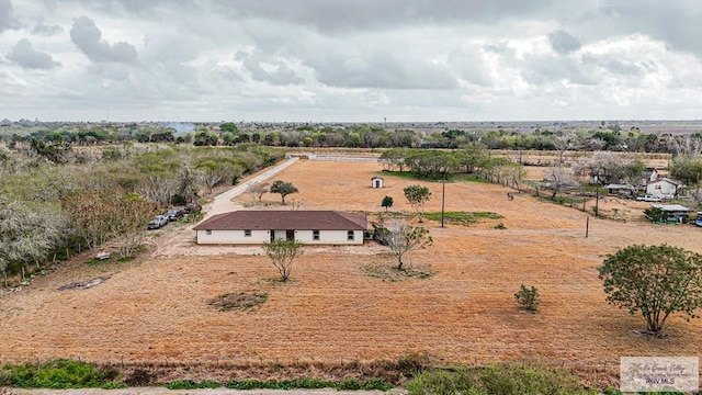 bird's eye view featuring a rural view