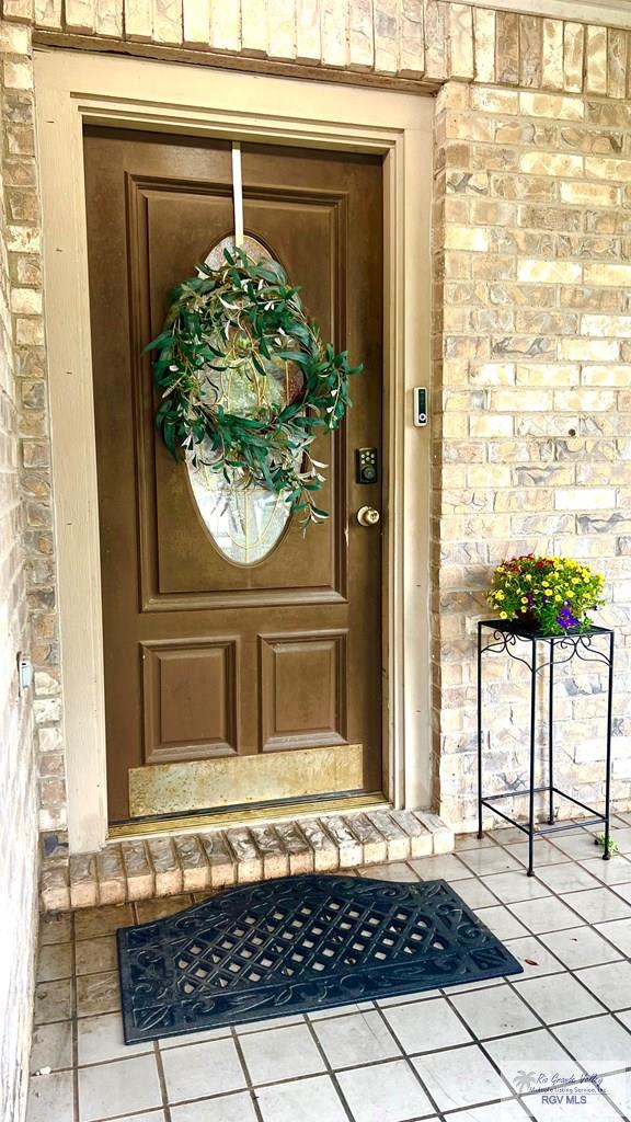 2839 Regency Dr, Brownsville, TX 78526 - entrance to property with stone siding and brick siding
