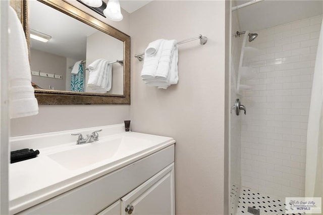 110 E Pompano St, South Padre Island, TX 78587 - bathroom with a shower stall and vanity