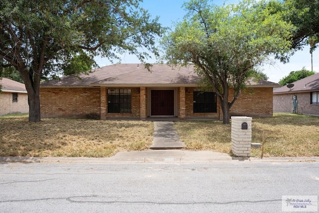 view of single story home