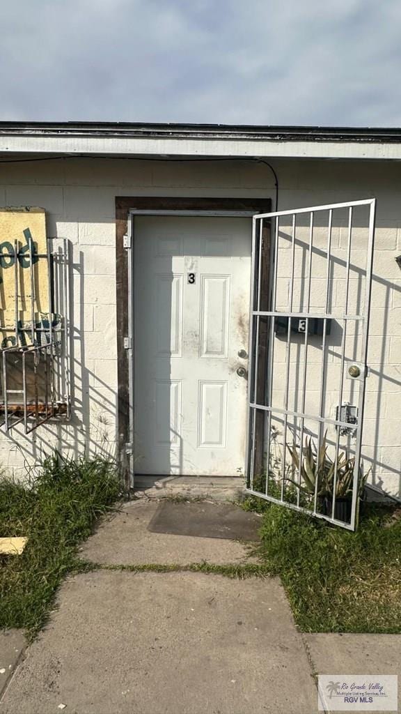 view of doorway to property