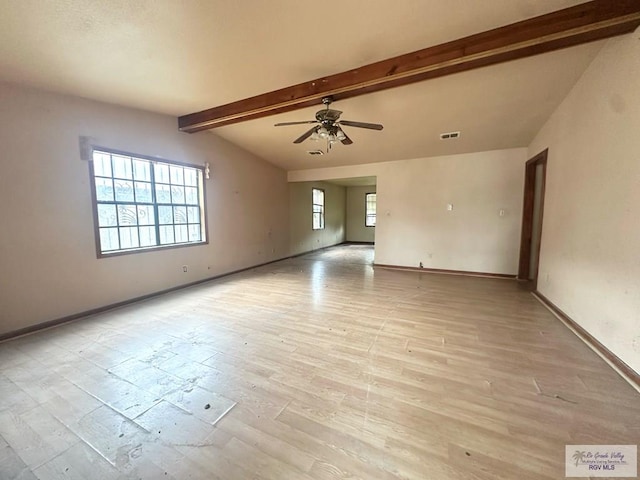 22920 Angel St, Harlingen, TX 78552 - spare room featuring a ceiling fan, light wood-style flooring, and baseboards