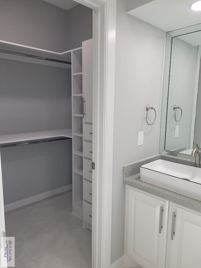 bathroom featuring vanity