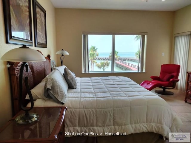view of tiled bedroom