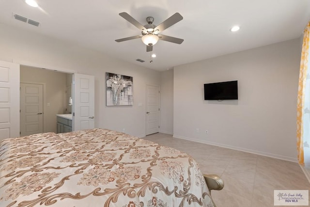 bedroom with ceiling fan