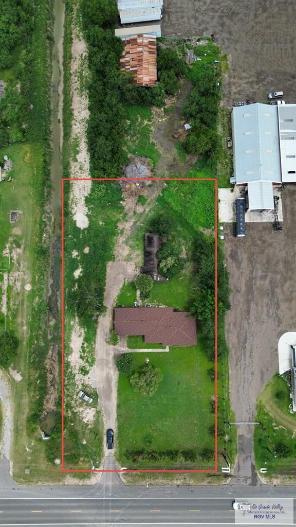 12776 State Highway 186, Raymondville, TX 78580 - aerial view of property's location featuring property boundaries highlighted