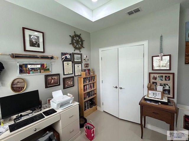 office featuring visible vents