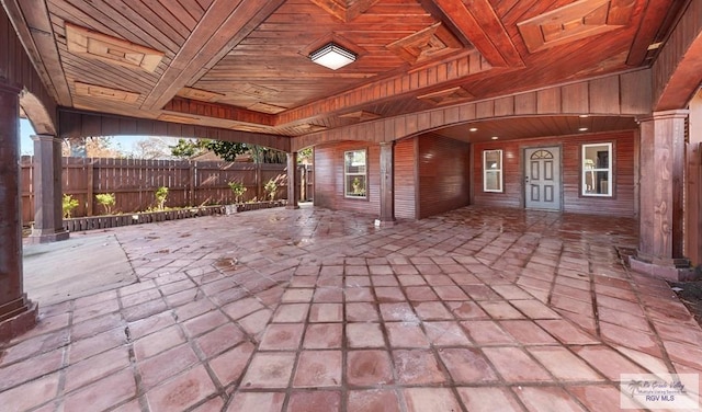 view of patio with fence