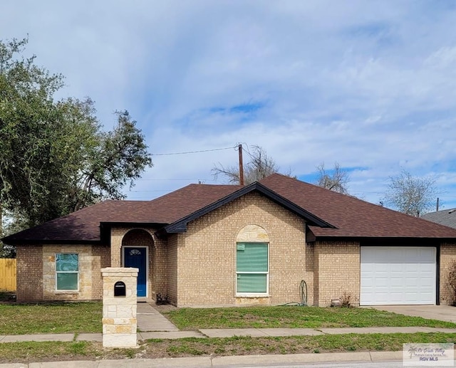 ranch-style home with a garage