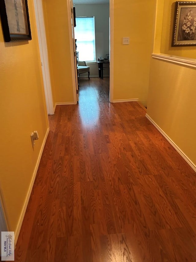 hall featuring hardwood / wood-style flooring