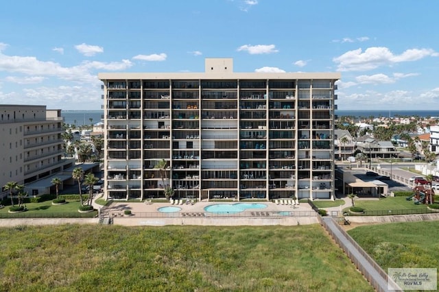 view of property featuring a water view