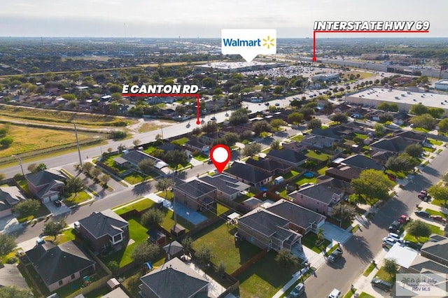 1903 W Webster Dr, Edinburg, TX 78542 - aerial overview of property's location featuring nearby suburban area