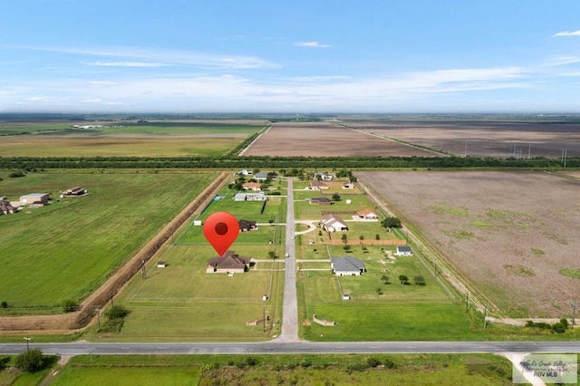 drone / aerial view featuring a rural view