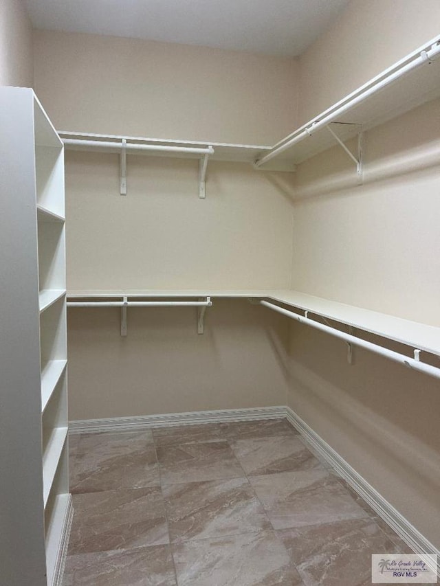 view of walk in closet