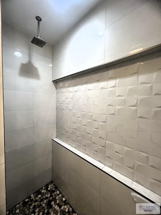 interior space featuring tiled shower