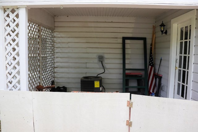 view of patio / terrace with central air condition unit