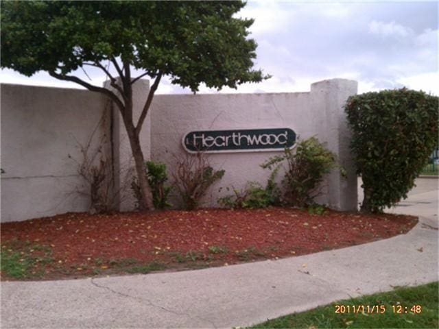 view of community sign