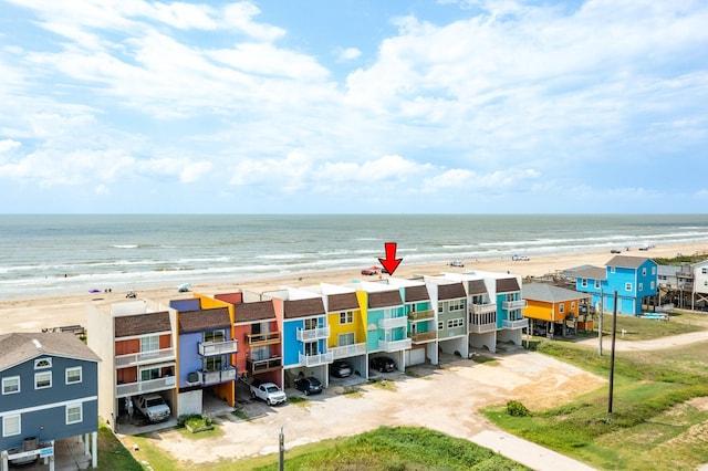 property view of water with a view of the beach