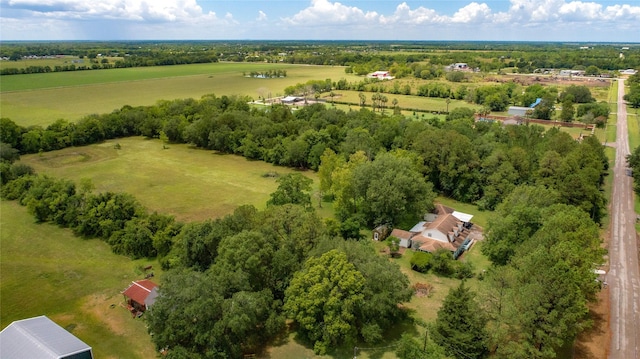 bird's eye view featuring a rural view