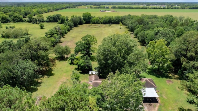 bird's eye view with a rural view