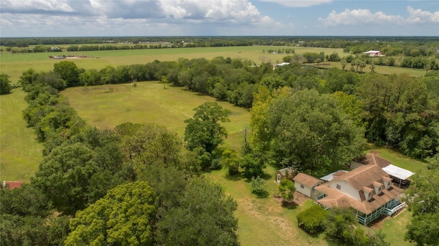 drone / aerial view featuring a rural view