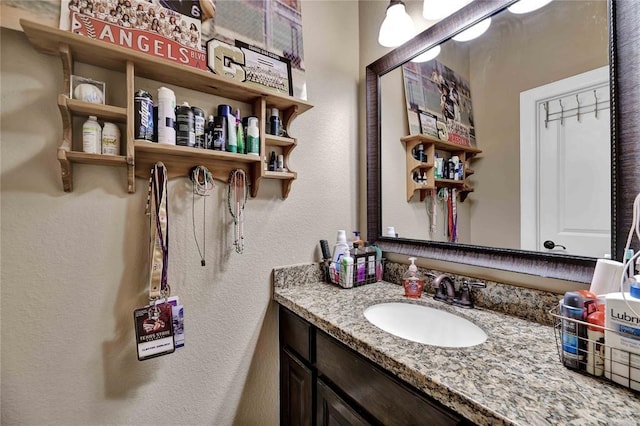 bathroom with large vanity