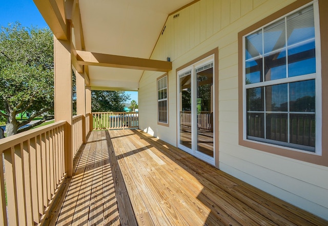 view of wooden deck