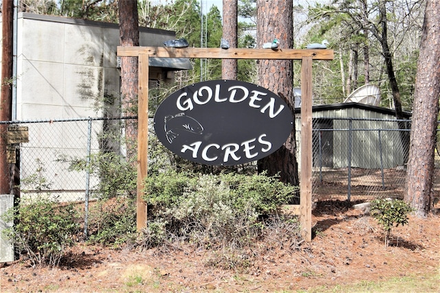 view of community sign