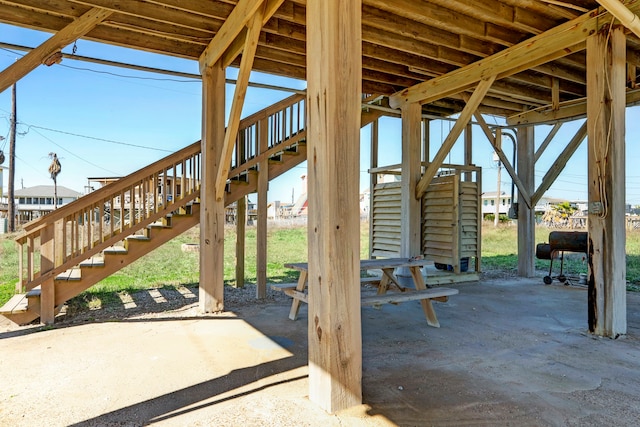 view of patio featuring area for grilling