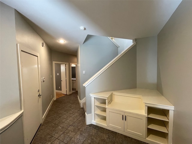 9822 Samantha Suzanne Ct, Houston, TX 77025 - interior space featuring dark tile floors