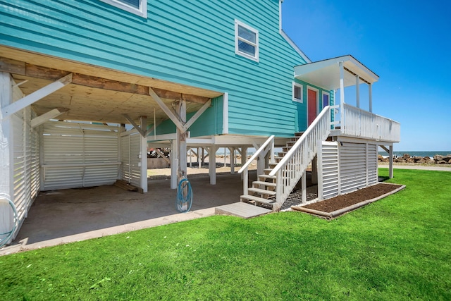 exterior space featuring a carport