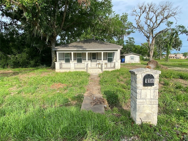 view of front of house with covered porch