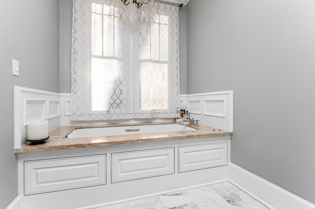 bathroom with tile floors