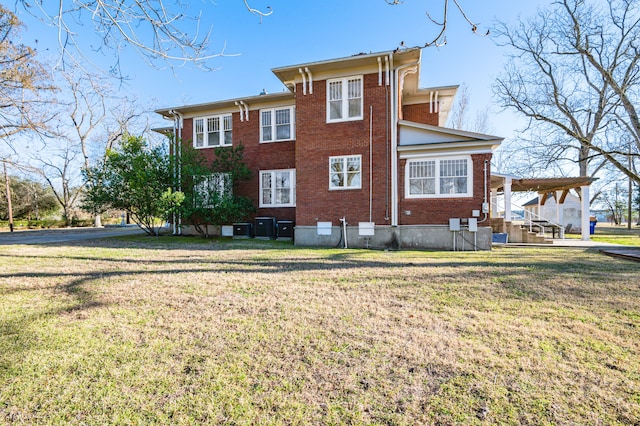 view of property exterior featuring a yard