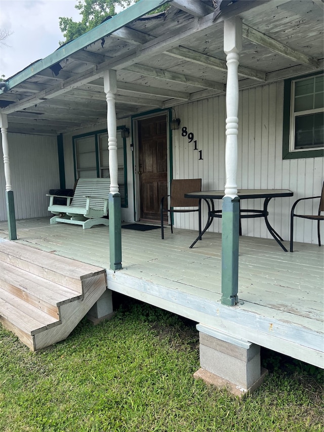 view of wooden deck