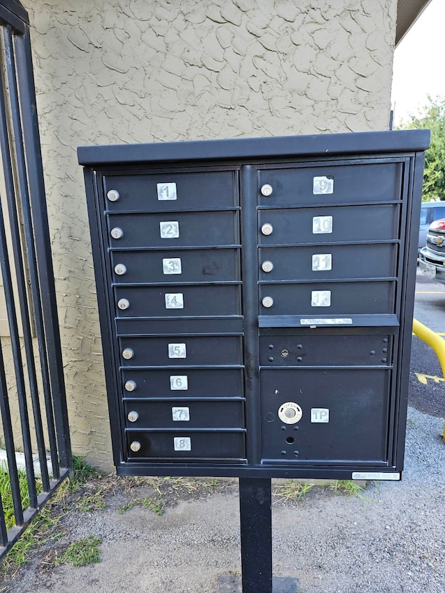 exterior space featuring mail boxes