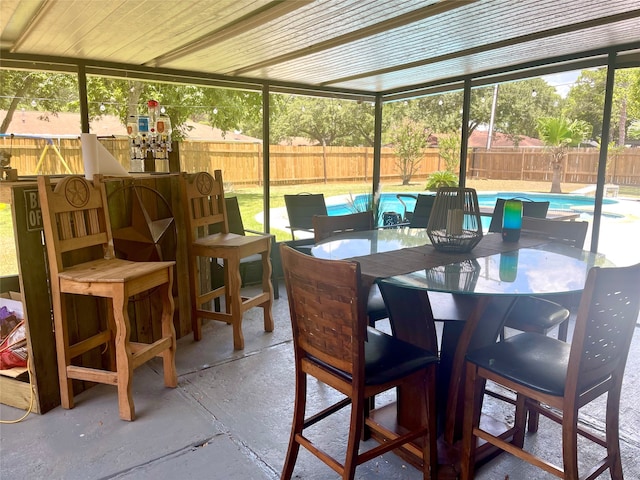 view of sunroom