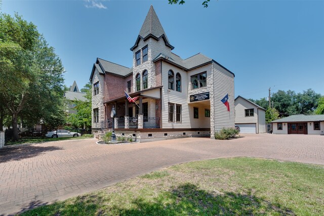 victorian house with a garage