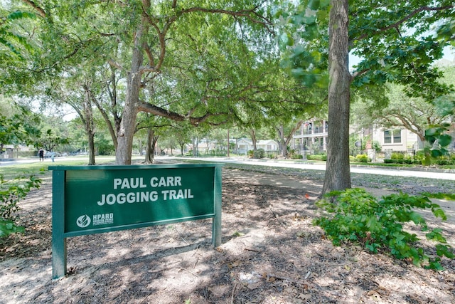 view of community sign