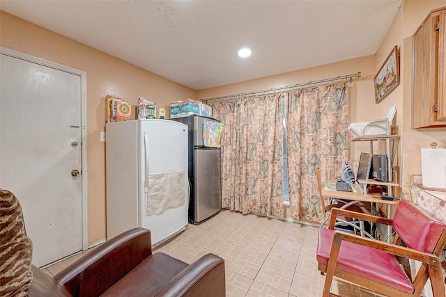 7635 Loro Linda Dr, Houston, TX 77083 - bathroom featuring recessed lighting and brick floor
