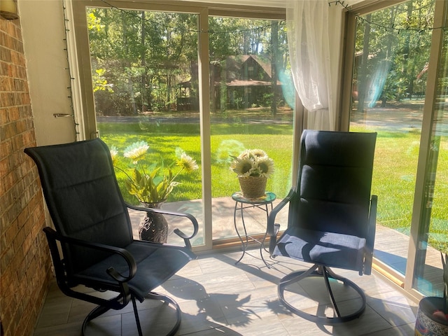 view of sunroom