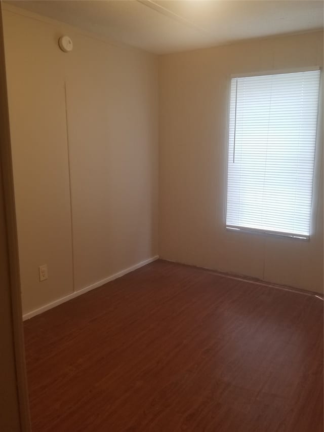 spare room with hardwood / wood-style floors