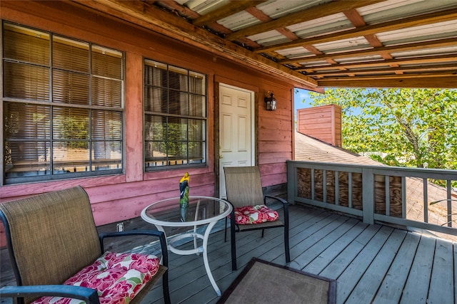 view of wooden deck