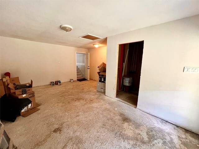 interior space with light colored carpet