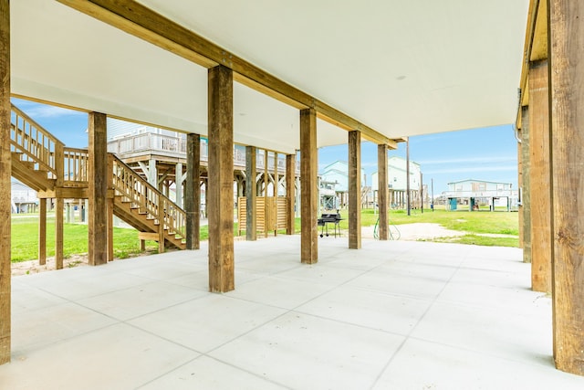 view of patio with a wooden deck