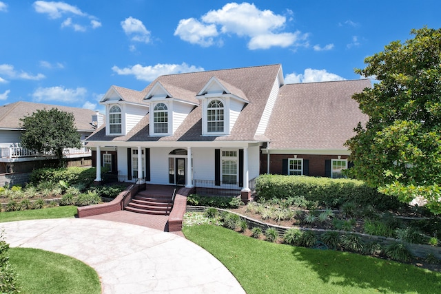 cape cod-style house with a porch