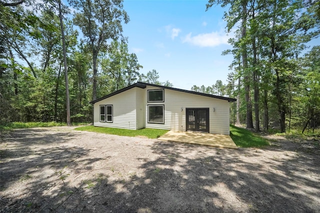 rear view of house with french doors