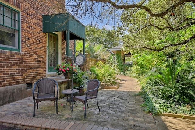 wooden deck featuring a patio