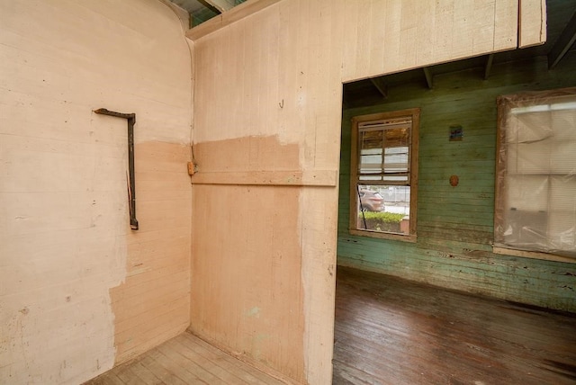 unfurnished room featuring wood-type flooring