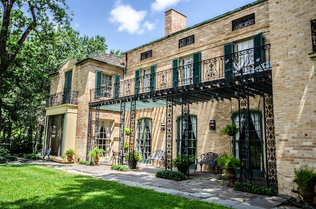 exterior space with a balcony